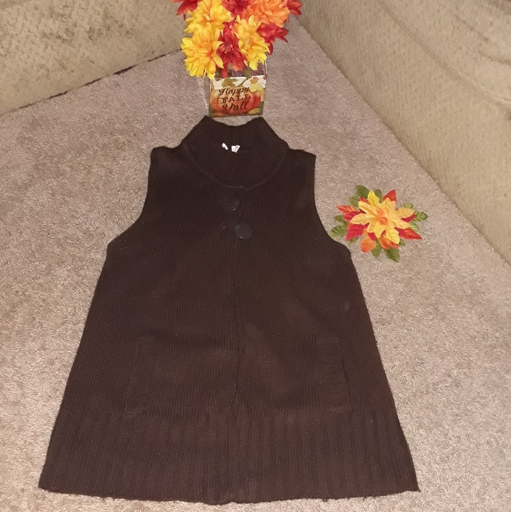 Derek Heart (Size M) Basic Brown Button Cardigan … - image 1